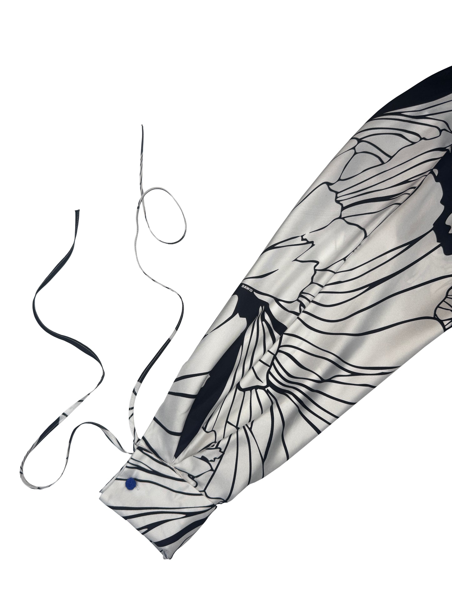 DAWID TOMASZEWSKI Seidenkleid Ria Kadira Black & White Detail