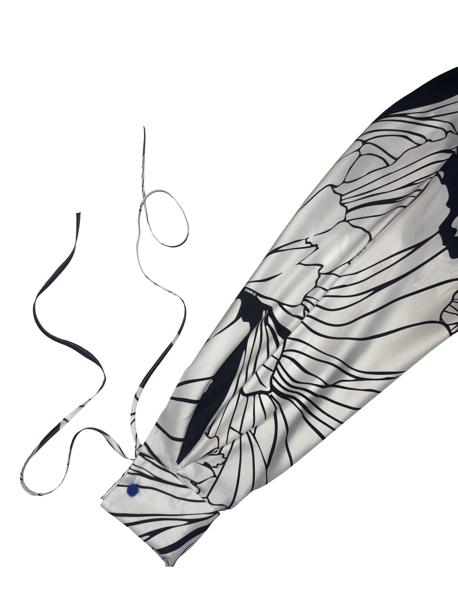 DAWID TOMASZEWSKI Seidenkleid Ria Kadira Black & White Detail