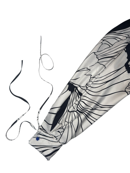 DAWID TOMASZEWSKI Seidenkleid Ria Kadira Black & White Detail