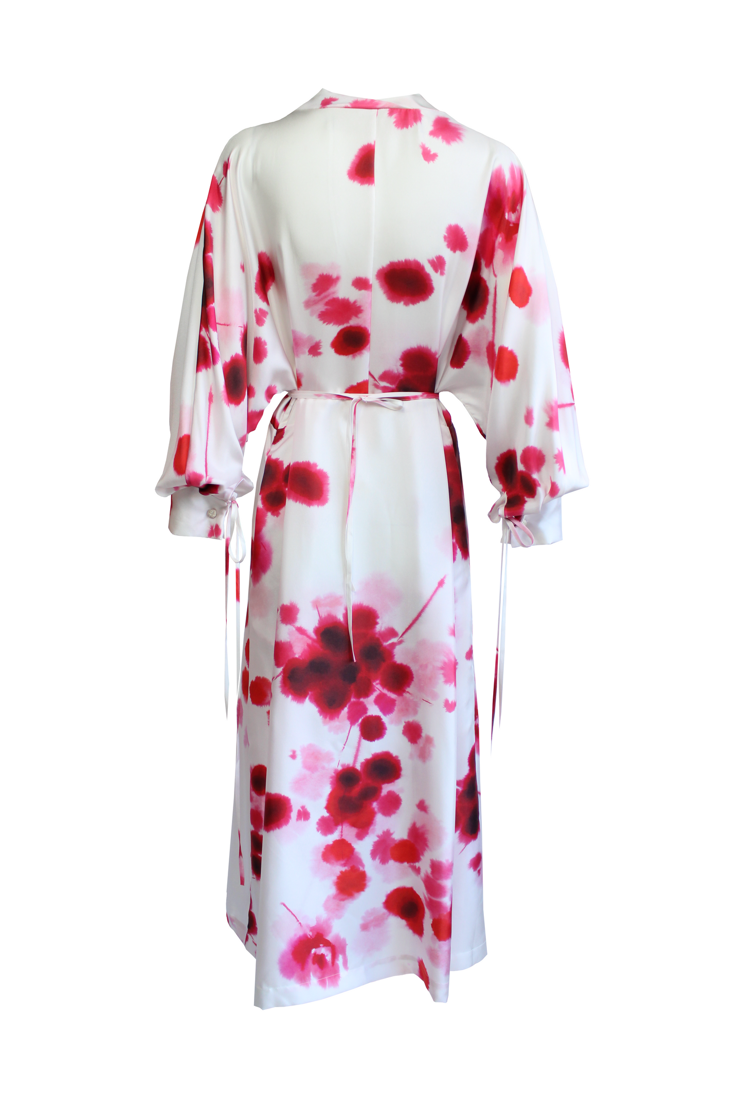 DAWID TOMASZEWSKI Seidenkleid Ria Red Watercolor Silk Back