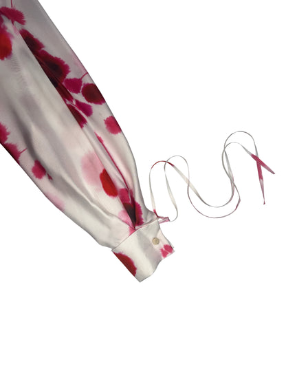 DAWID TOMASZEWSKI Seidenkleid Ria Red Watercolor Silk Detail