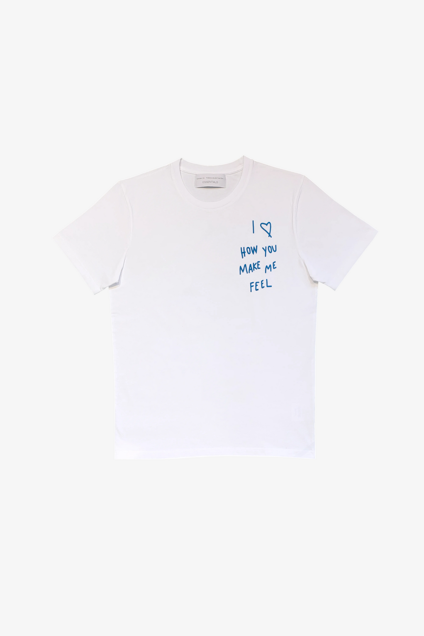DAWID TOMASZEWSKI T-Shirt "I love how you make me feel" - Blue - Front