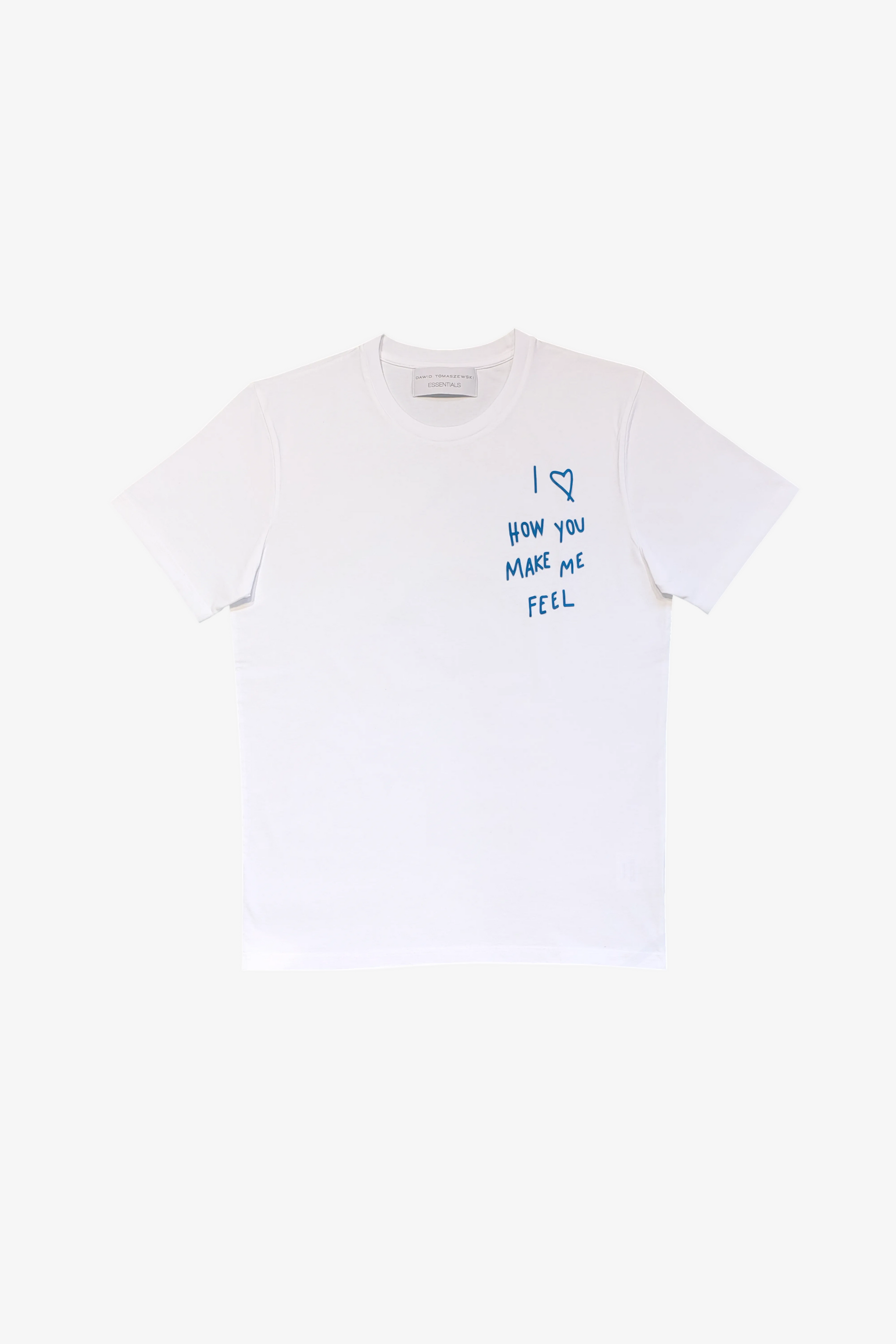 DAWID TOMASZEWSKI T-Shirt "I love how you make me feel" - Blue - Front