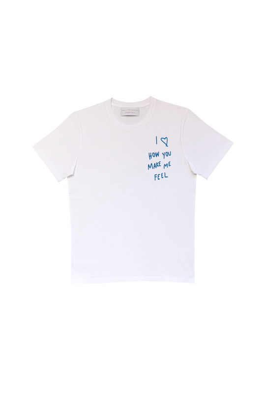 DAWID TOMASZEWSKI T-Shirt "I love how you make me feel" - Blue - Front