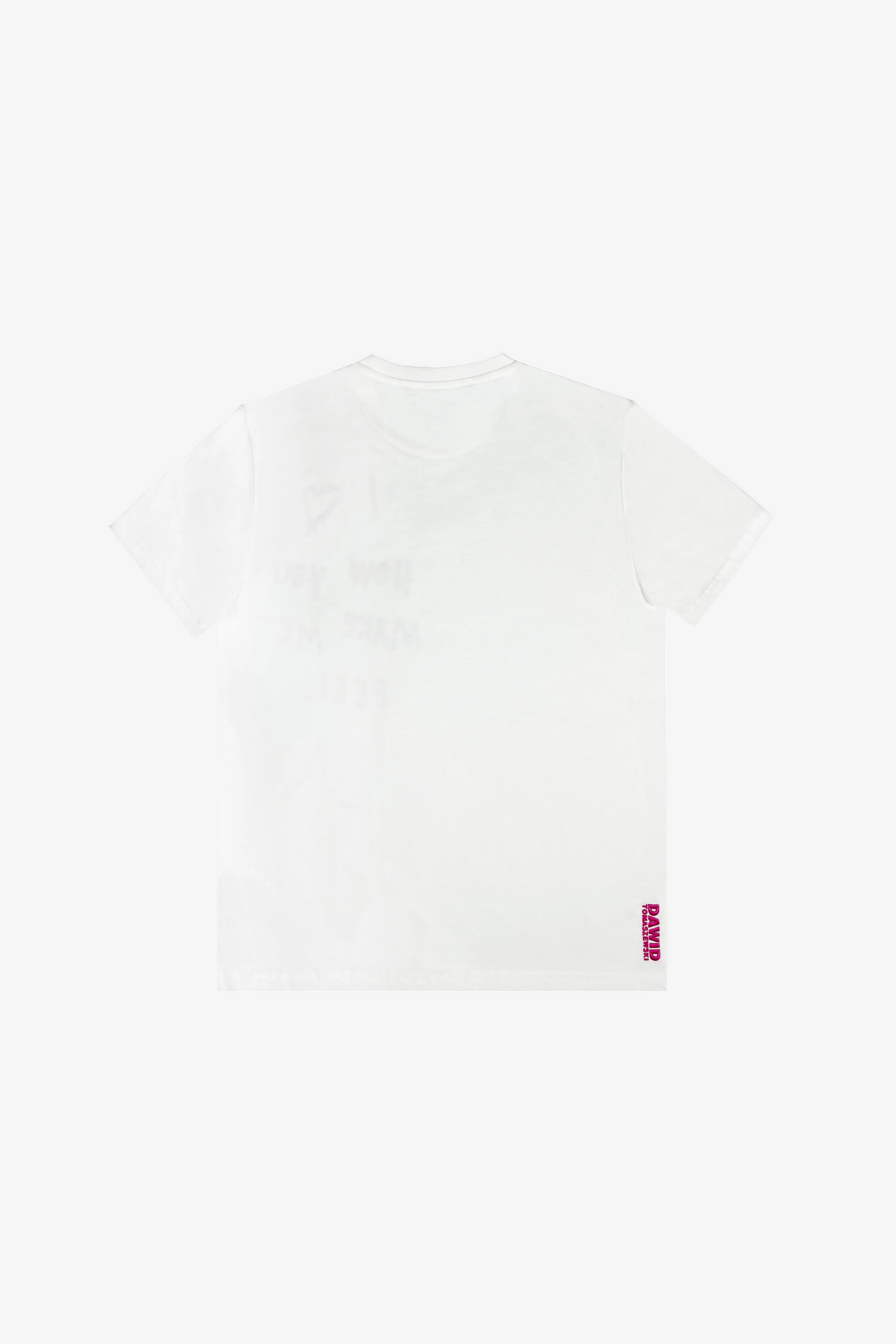 DAWID TOMASZEWSKI T-Shirt "I love how you make me feel" - Pink Print - Back