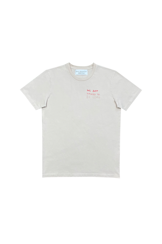 DAWID TOMASZEWSKI T-Shirt "We just wanted to be loved" - Sand - Front