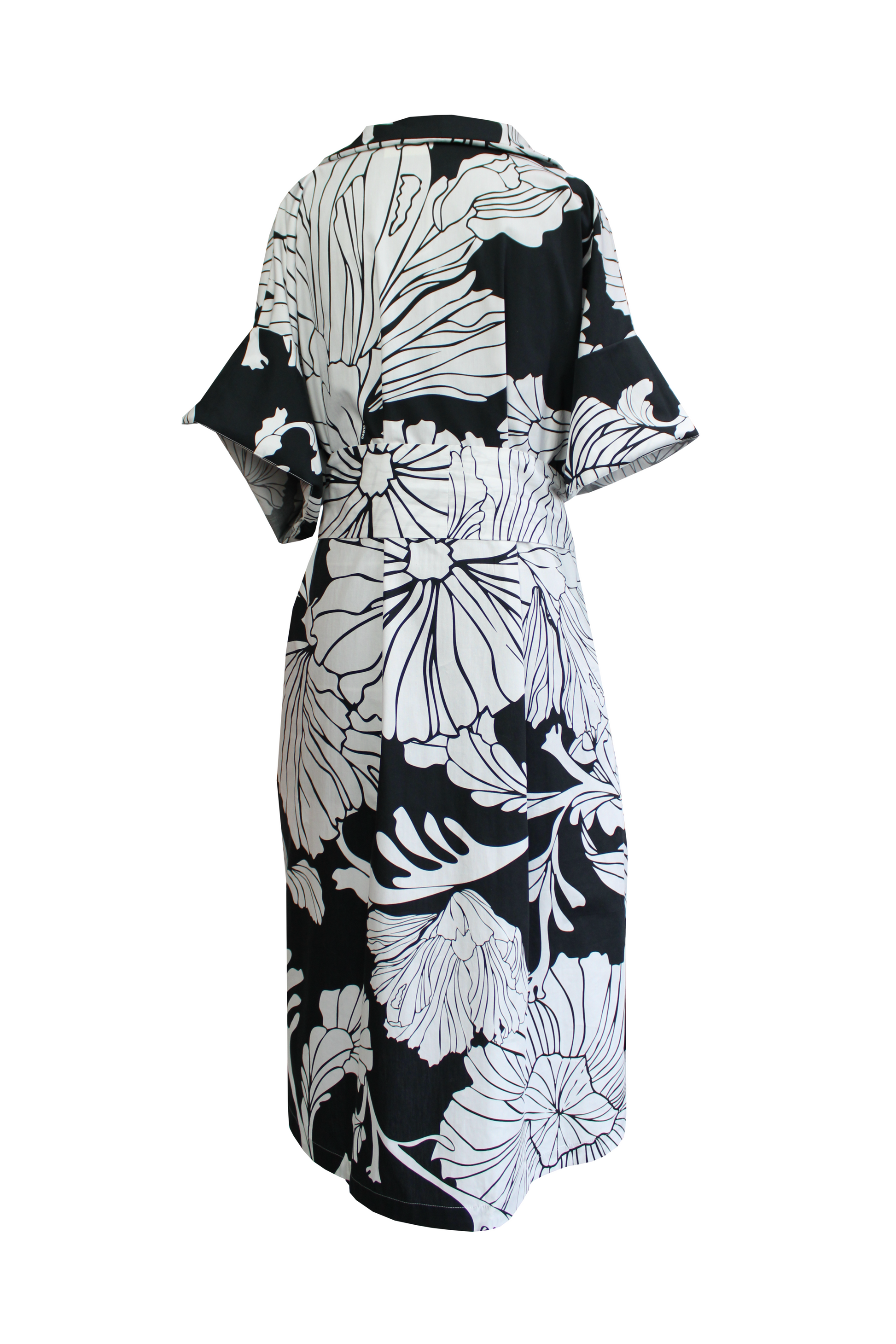 DAWID TOMASZEWSKI Kleid Tunikakleid Ronna Bloom Black & White Back