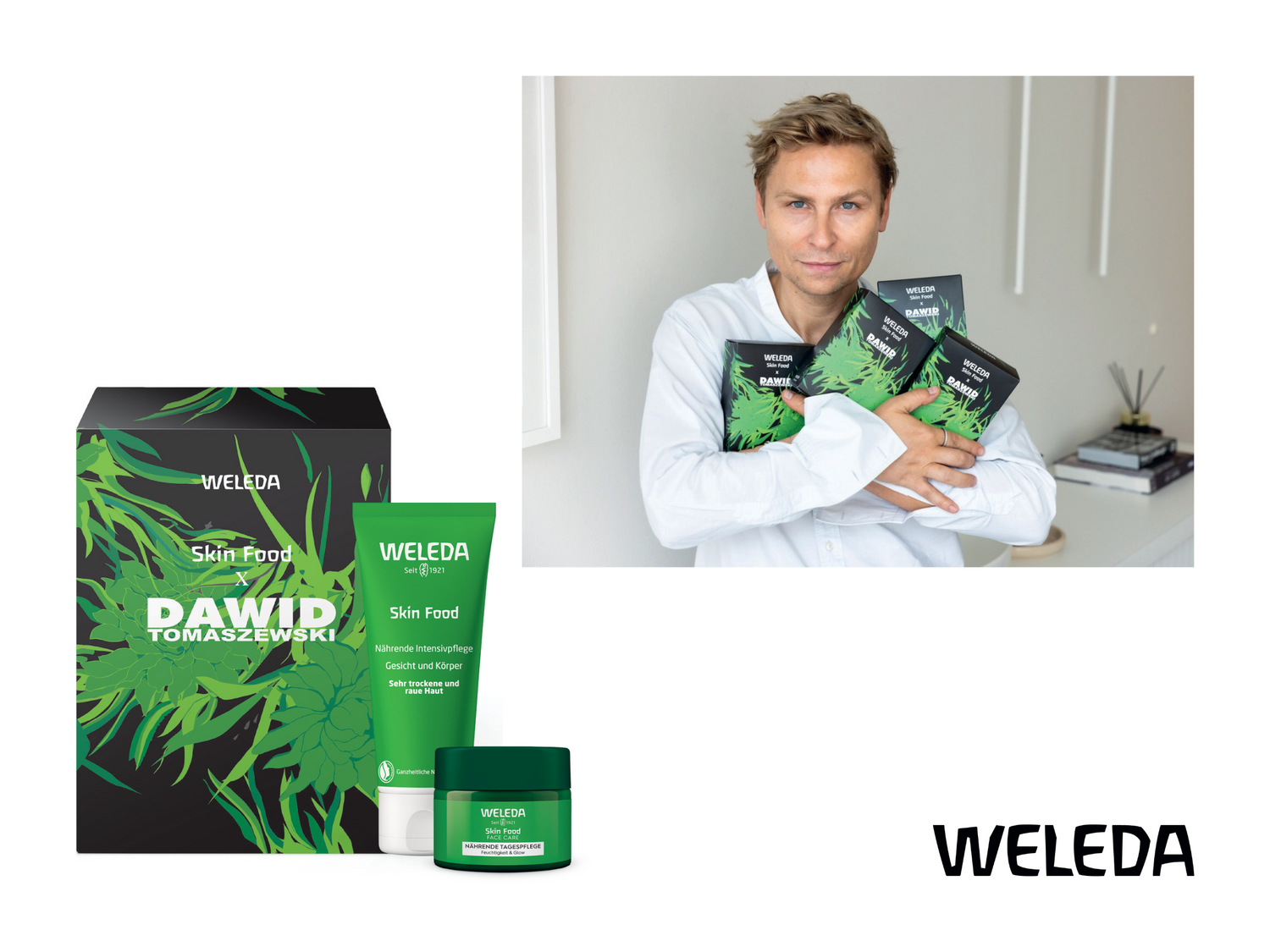 Kooperation DAWID TOMASZEWSKI und WELEDA: Berliner Modedesigner und Couturier Dawid Tomaszewski hat bereits zahlreiche besondere Kollaborationen mit verschiedenen Unternehmen ausgeführt.