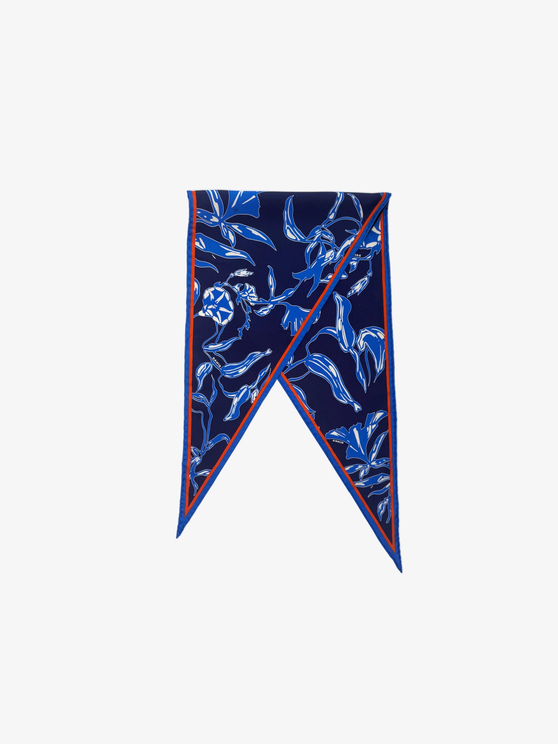 DAWID TOMASZEWSKI Seidentuch Diamond Kleora Navy Detail 2