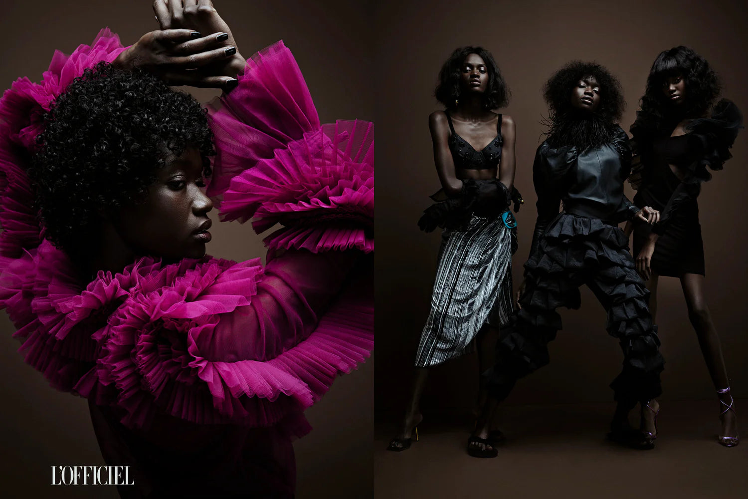 DAWID TOMASZEWSKI Couture in Magazinen und Editorials: L'OFFICIEL. Berliner Mode von Modedesigner und Couturier Dawid Tomaszewski.