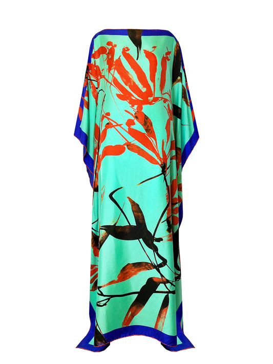 Kaftan Sardegna Granada Flowers Turquise