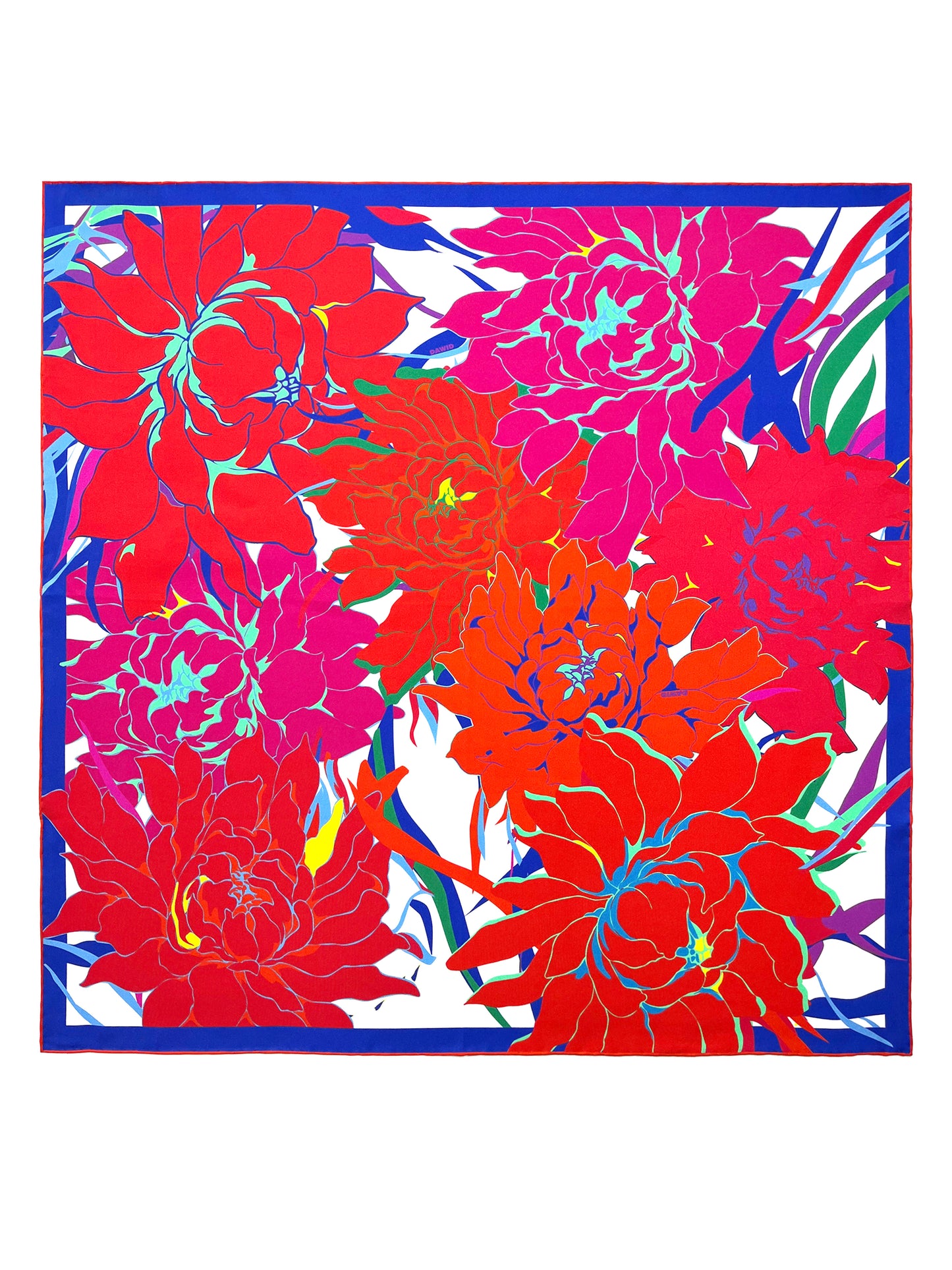 DAWID TOMASZEWSKI Seidentuch Sardegna Dynamic Bloom White