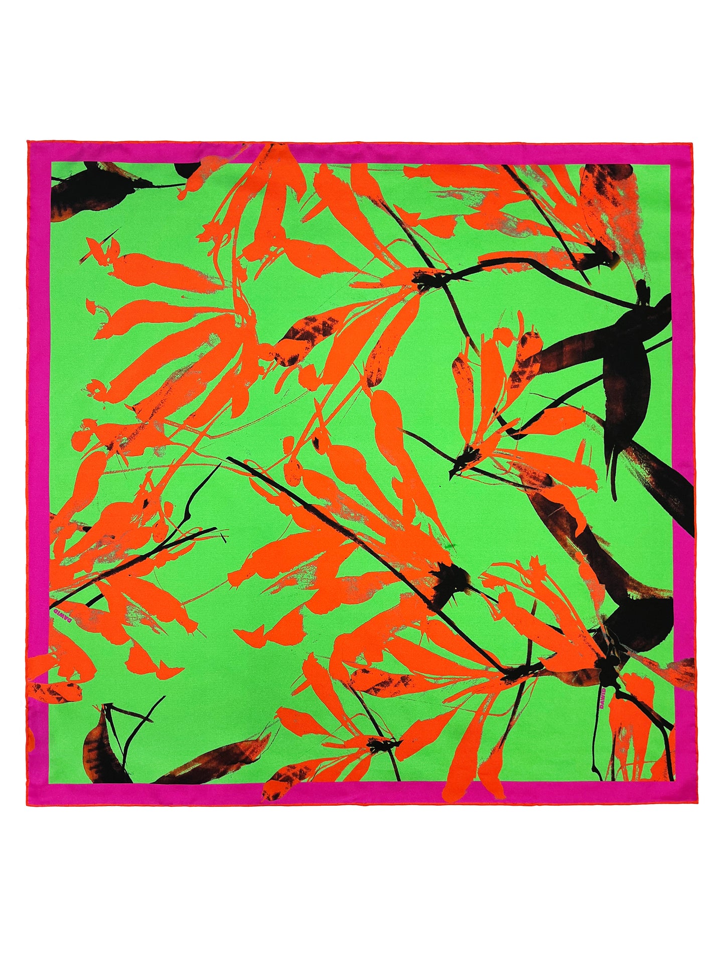 DAWID TOMASZEWSKI Seidentuch Granada Flowers Green