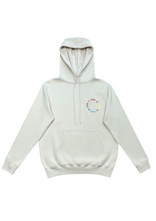 Hoodie "Love is Love" Eggshell