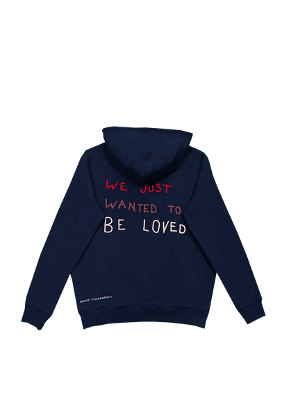 Hoodie "We just wanted to be loved" Blue