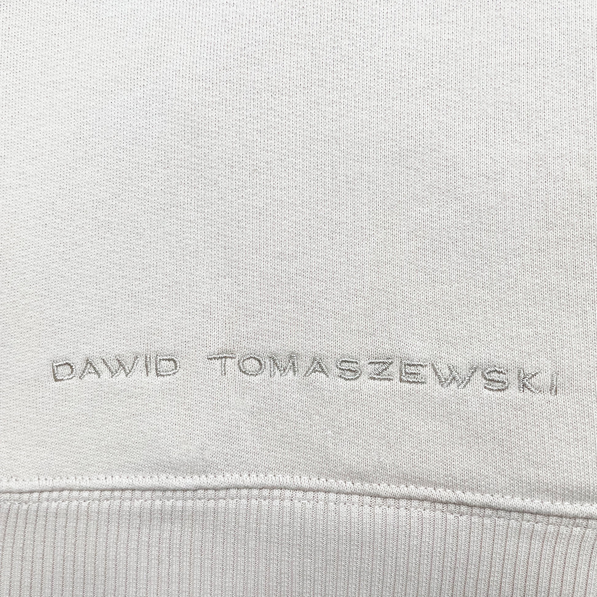 DAWID TOMASZEWSKI Hoodie "Love is Love" - Eggshell - Detail Logo 