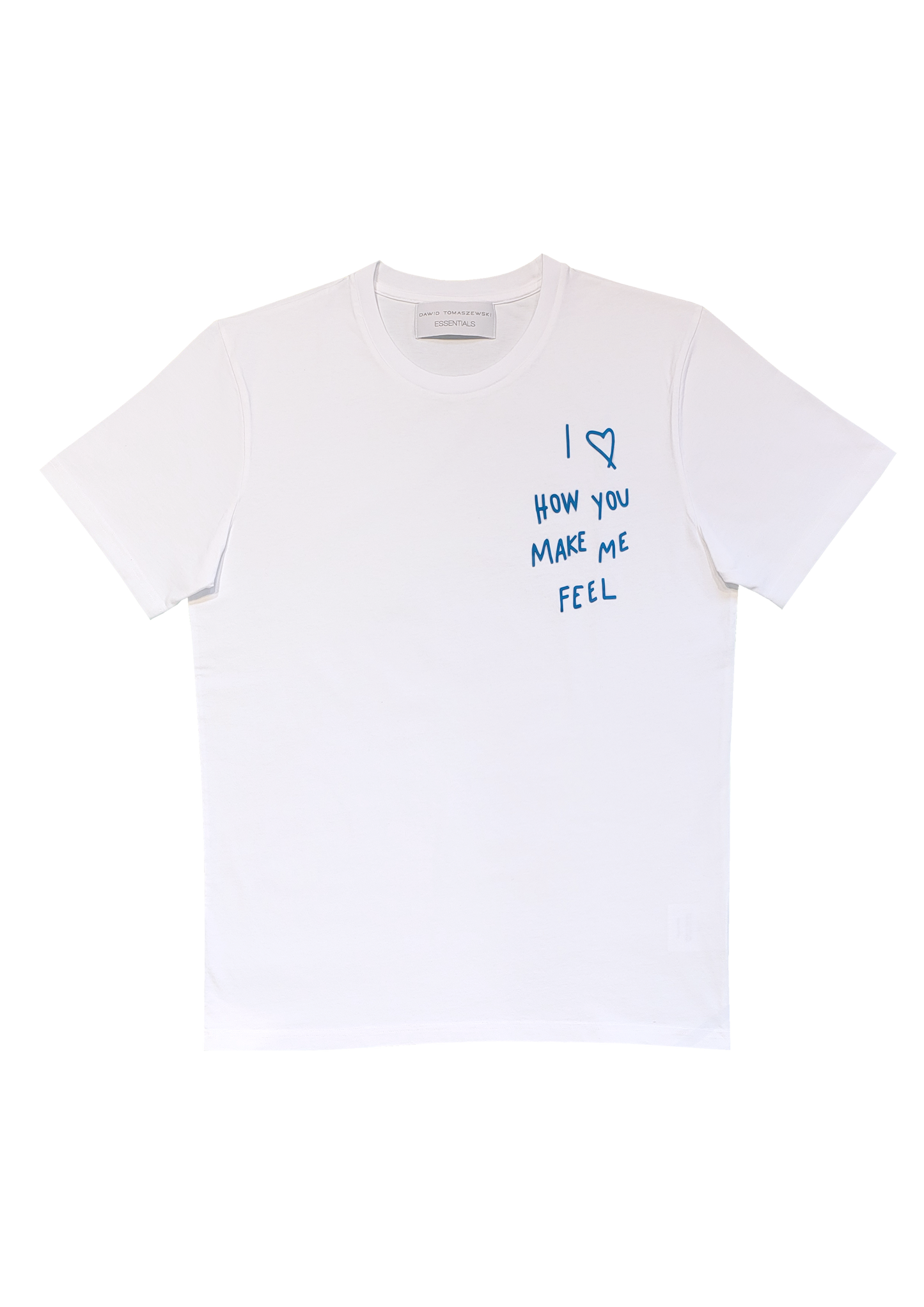T-shirt "I love how you make me feel" blue 