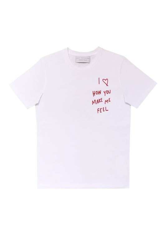T-Shirt "I love how you make me feel" red