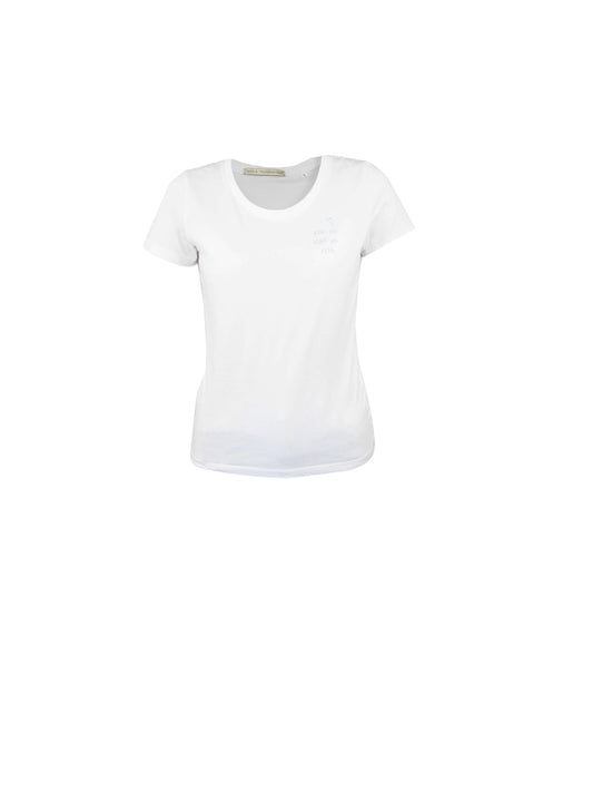 T-Shirt "I love how you make me feel" Blue Stickerei